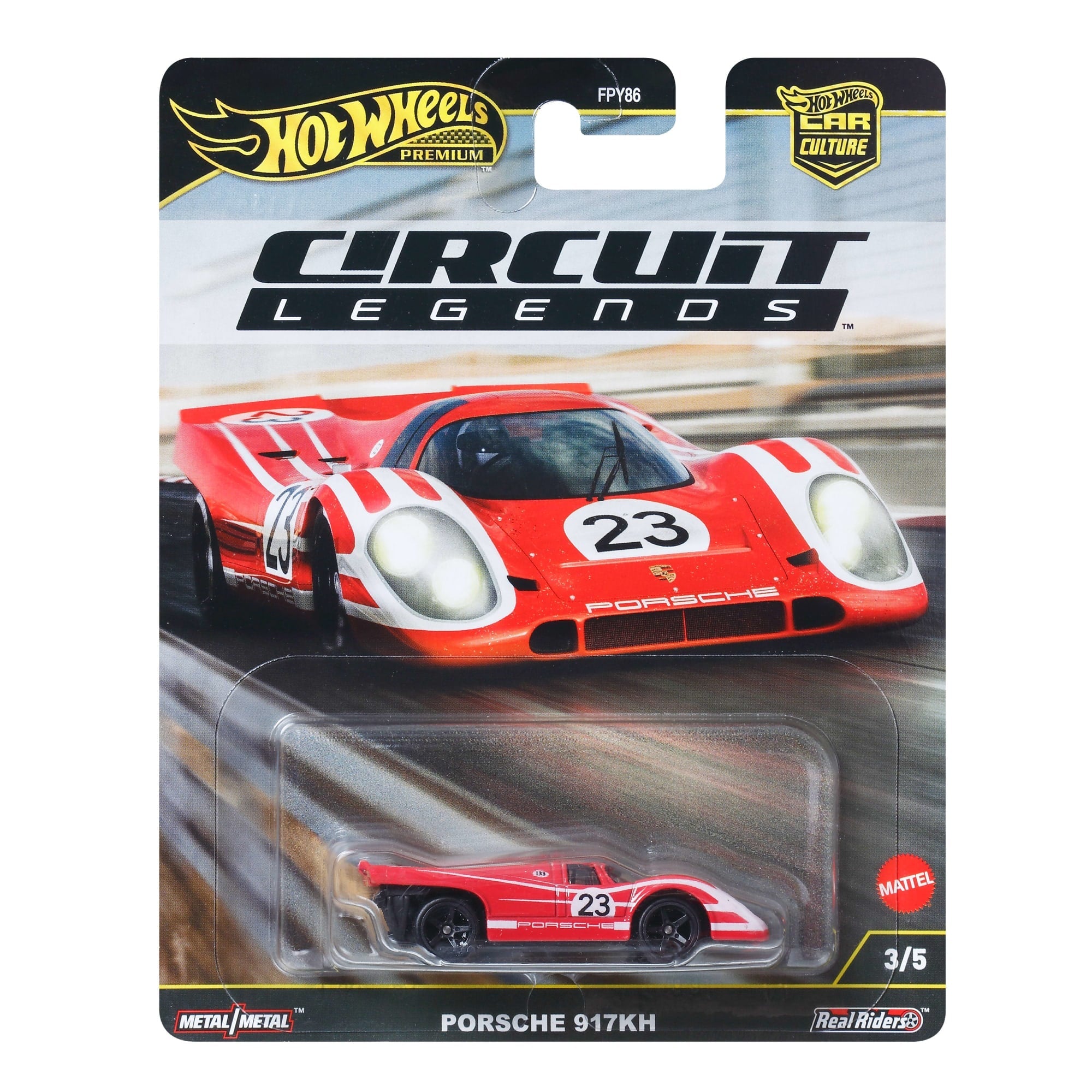 Hot Wheels Premium Car Culture Circuit Legends Porsche 917K 1:64 Scale Collectible Toy Vehicle