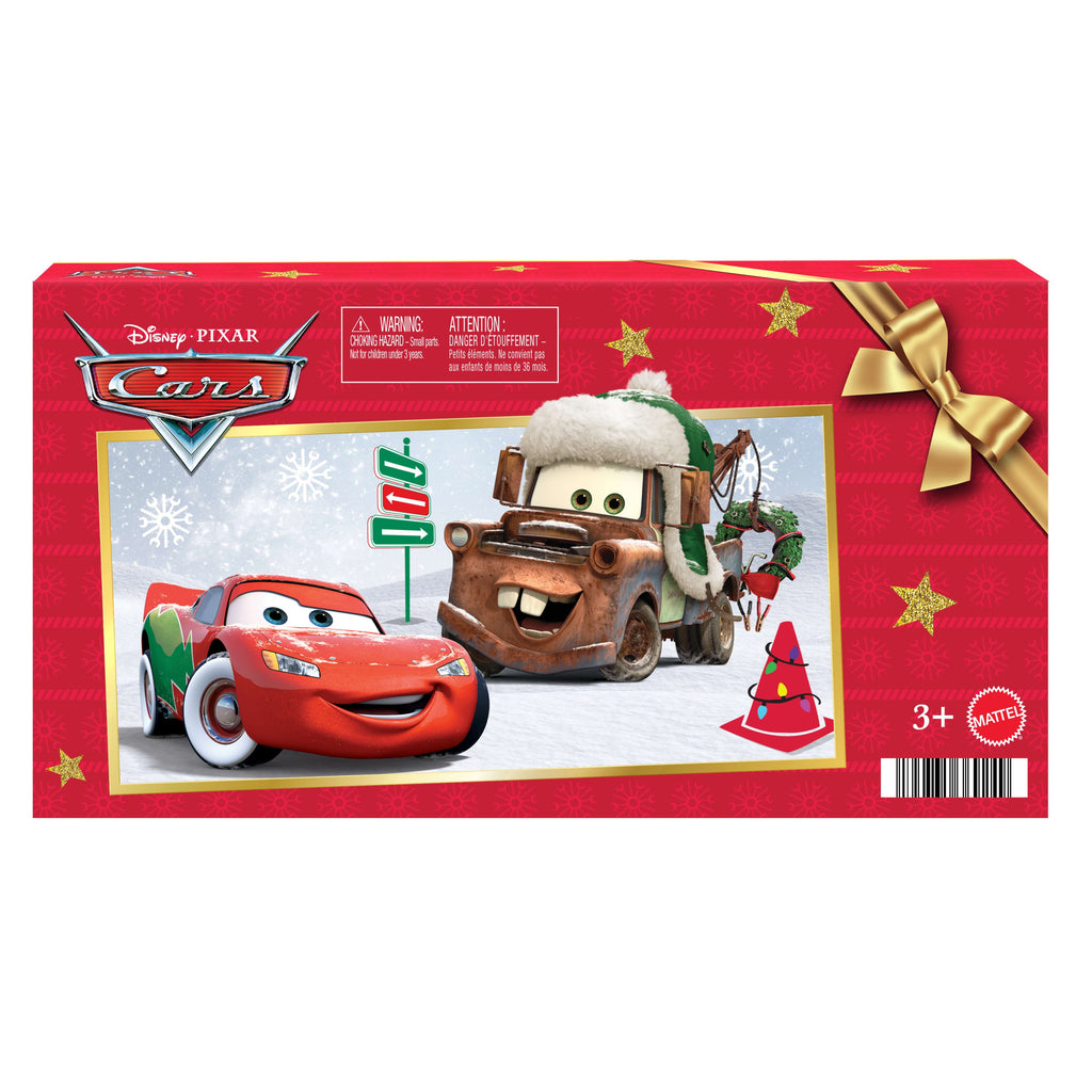 Disney And Pixar Cars Winter Die-Cast Multipack, Set Of 5 Toy Vehicles & 2 Plastic Accessories