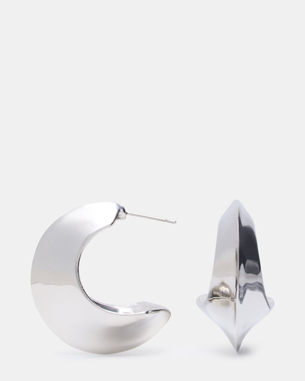 CRESCENT EARRINGS SILVER