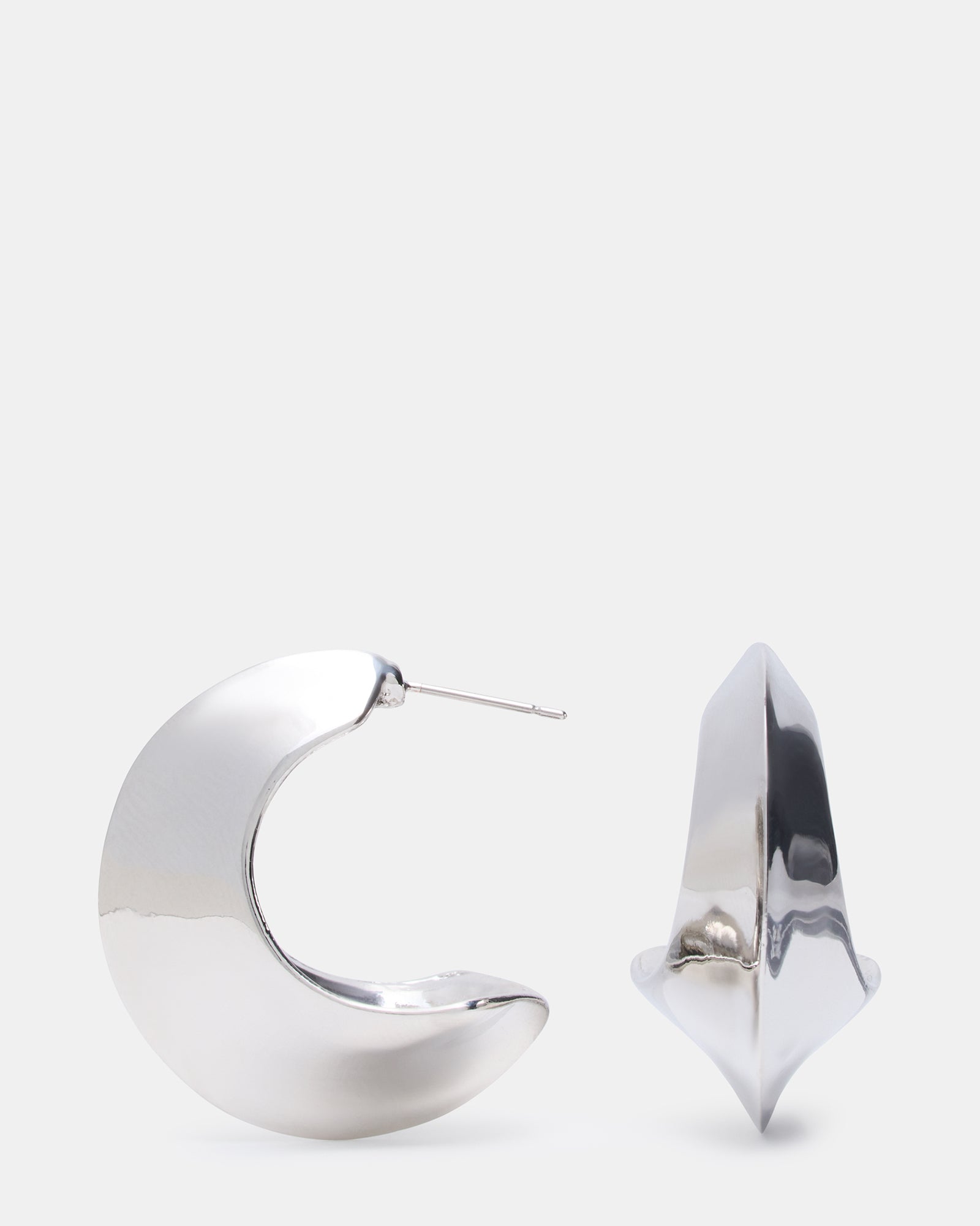 CRESCENT EARRINGS SILVER