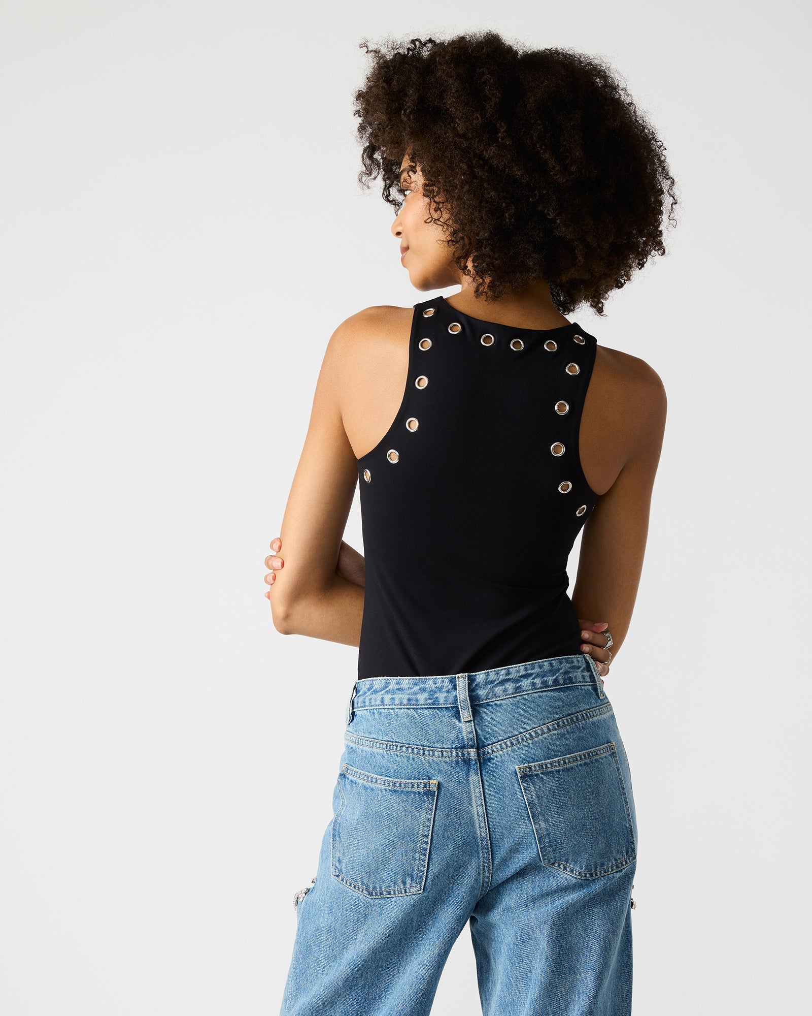 NICO GROMMET BODYSUIT BLACK