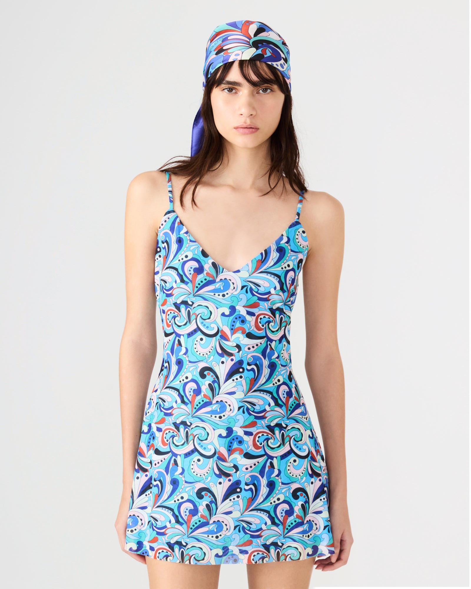 BLUE PRINTED SCARF
