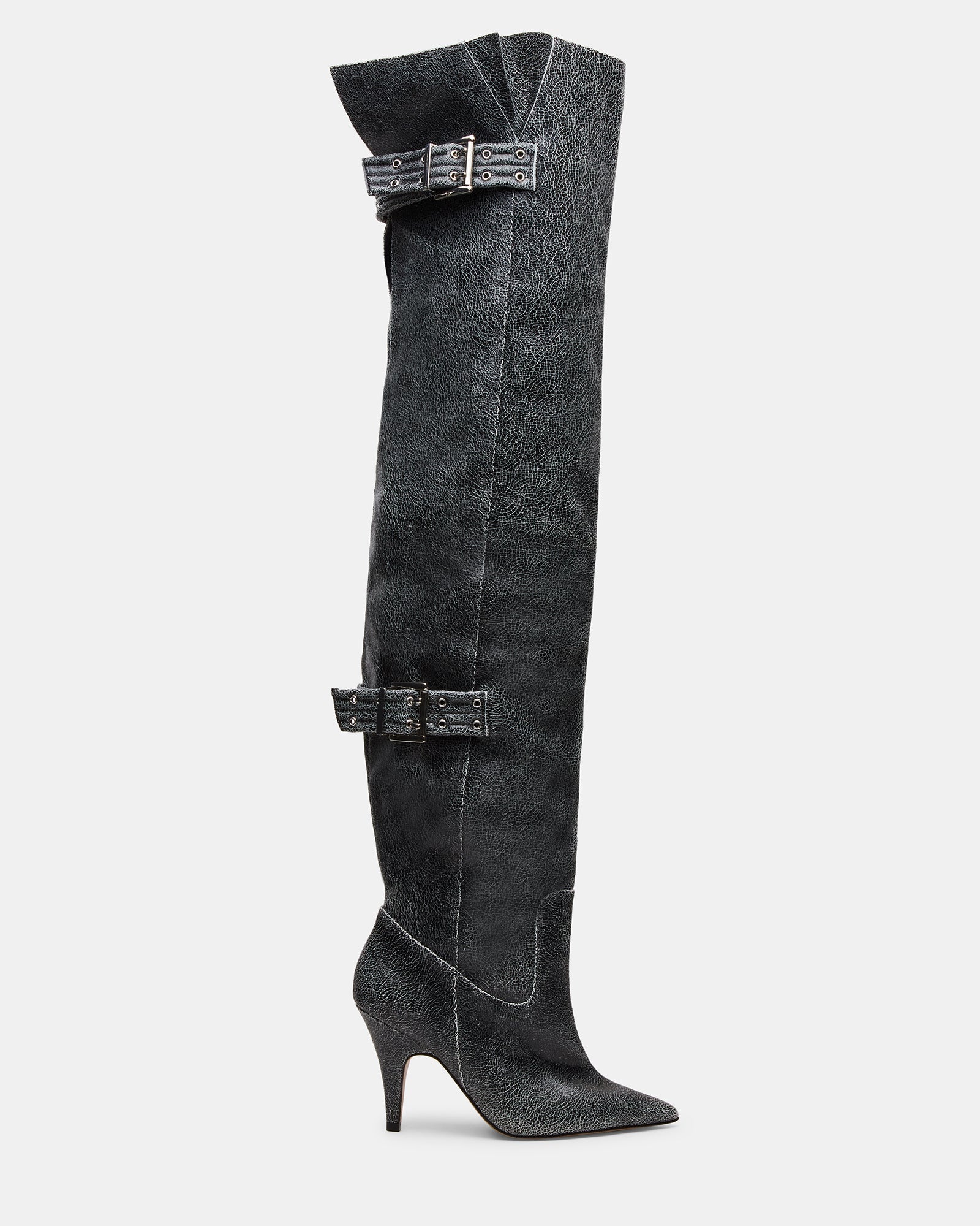 BADDIE BLACK DISTRESSED