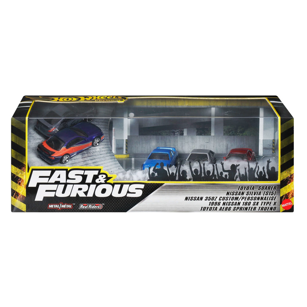 Hot Wheels Cars, Premium Fast & Furious Tokyo Drift Bundle Of 5 1:64 Scale Die-Cast Vehicles