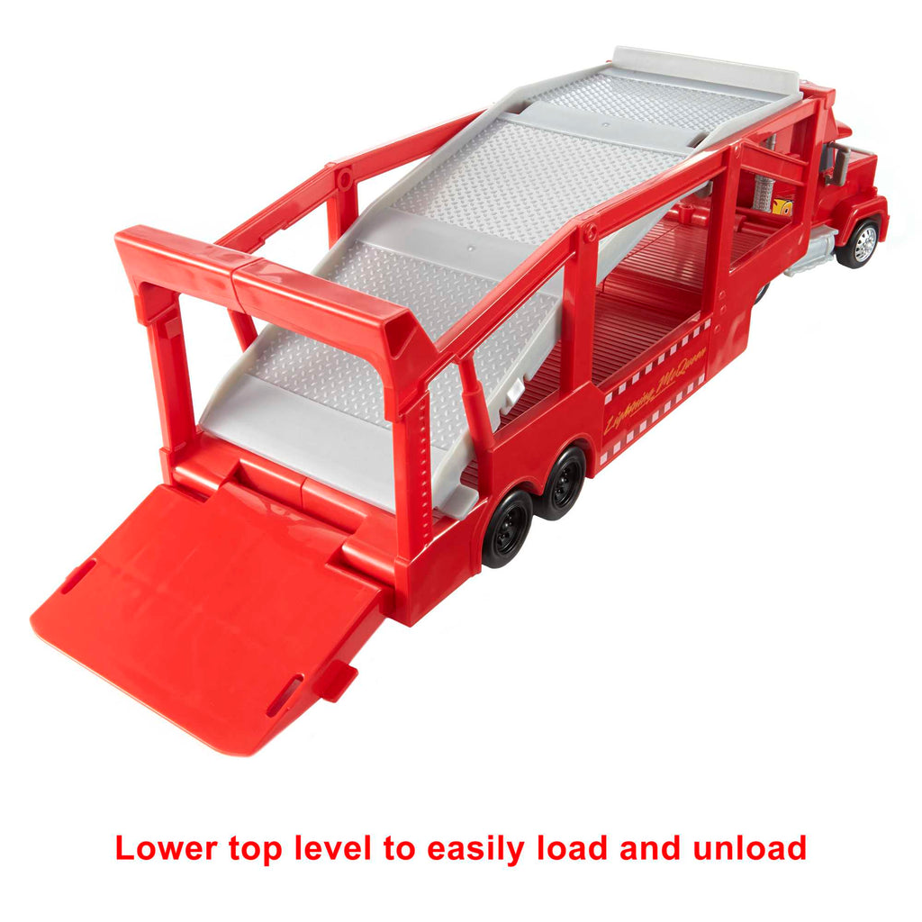 Disney And Pixar Cars Mack Hauler, 13-Inch Toy Transporter Truck With Ramp & Carry Storage For 12 Vehicles, Gift For Kids Ages 4 Years Old & Up