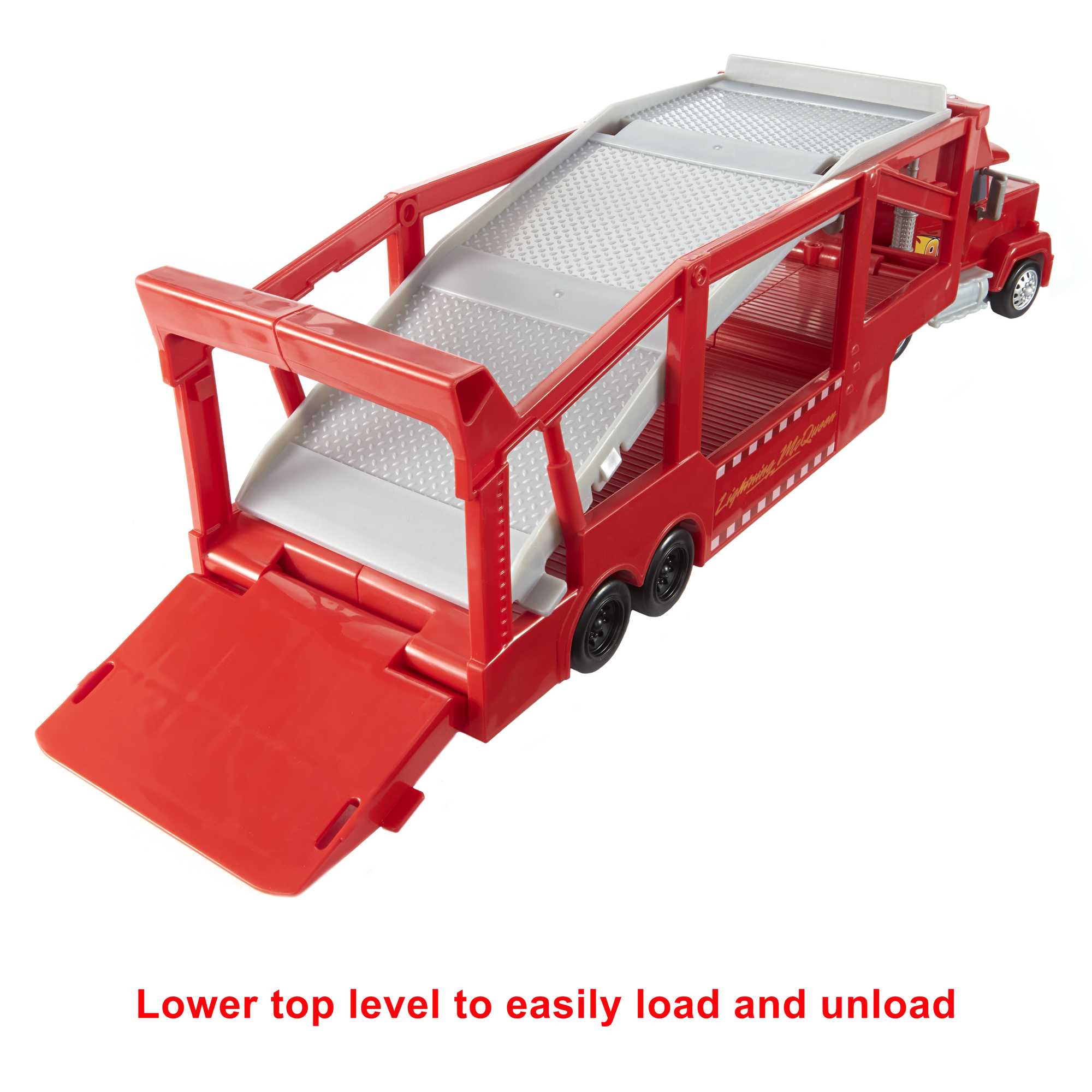 Disney And Pixar Cars Mack Hauler, 13-Inch Toy Transporter Truck With Ramp & Carry Storage For 12 Vehicles, Gift For Kids Ages 4 Years Old & Up