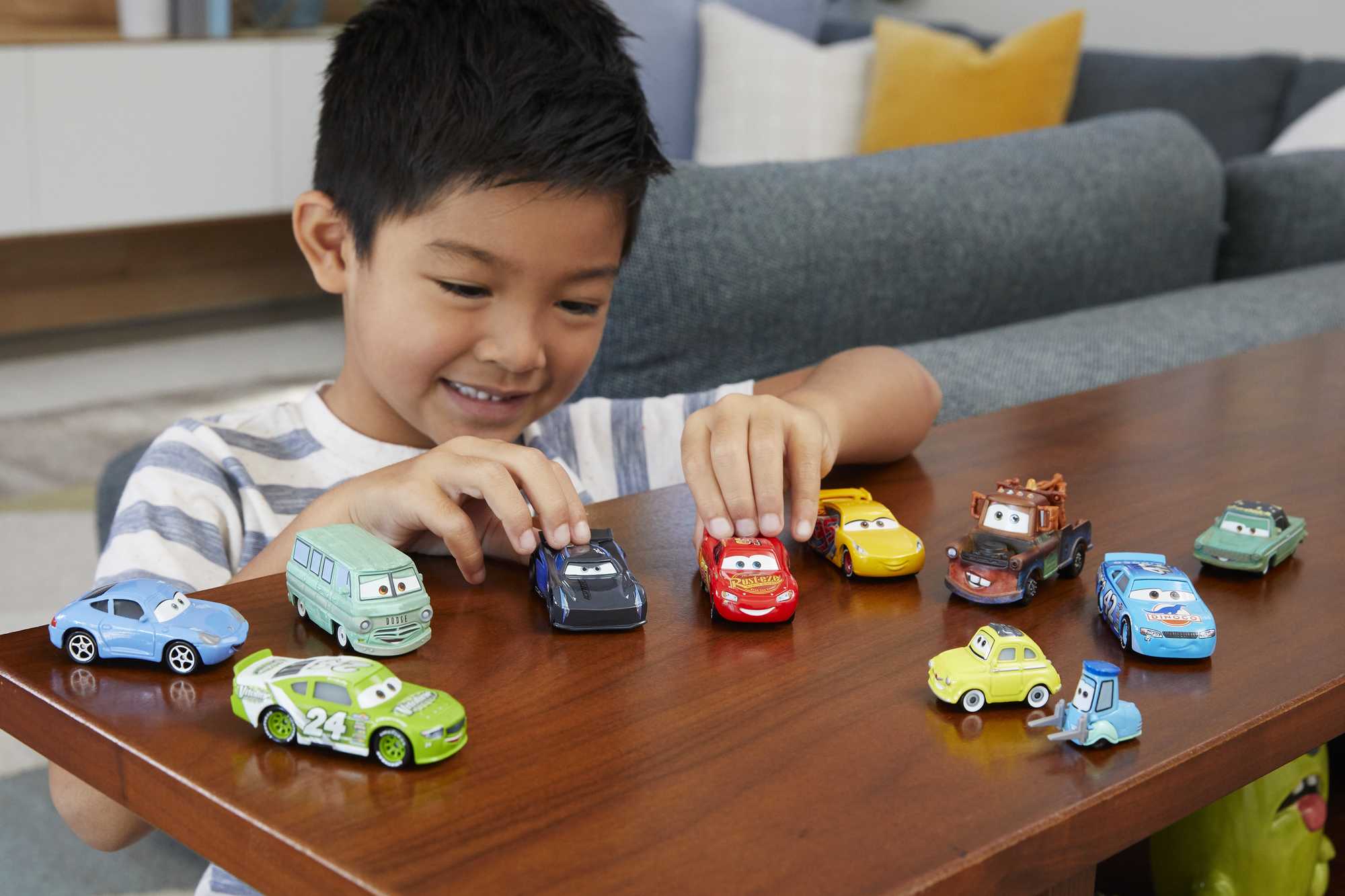Disney And Pixar Cars Mack Hauler, 13-Inch Toy Transporter Truck With Ramp & Carry Storage For 12 Vehicles, Gift For Kids Ages 4 Years Old & Up