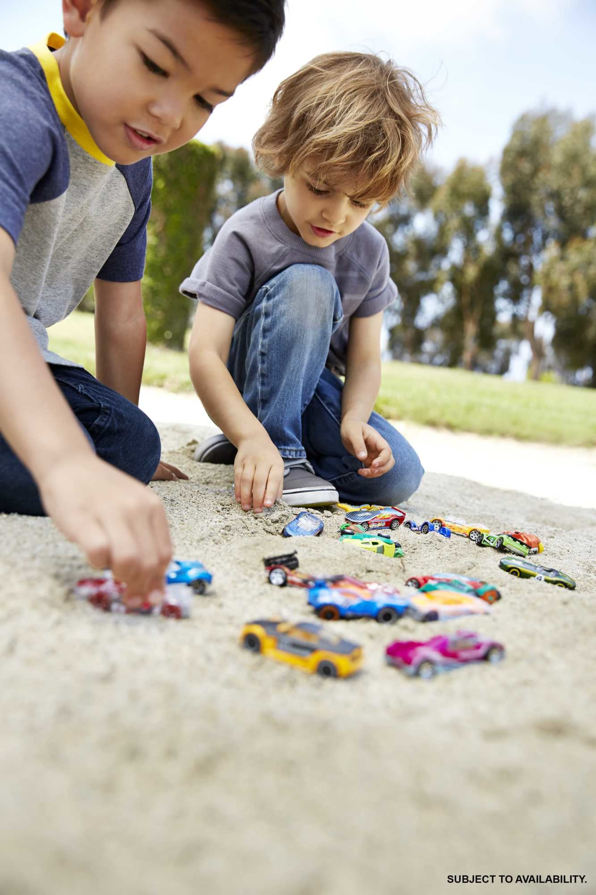 Hot Wheels Set Of 20 1:64 Scale Toy Trucks And Cars For Kids & Collectors
