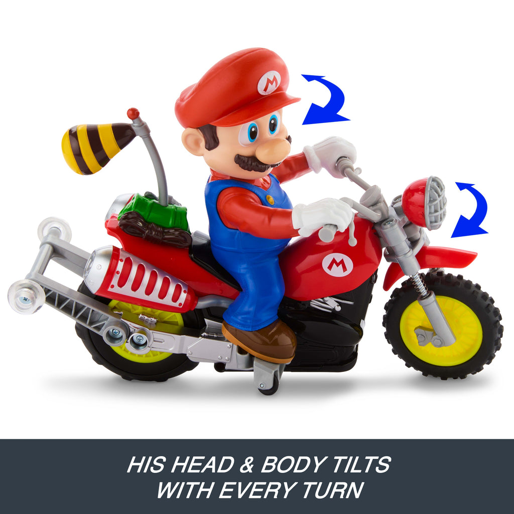 Hot Wheels RC Mario Wheelie Motocross RC, Remote-Controlled Battery-Powered Vehicle
