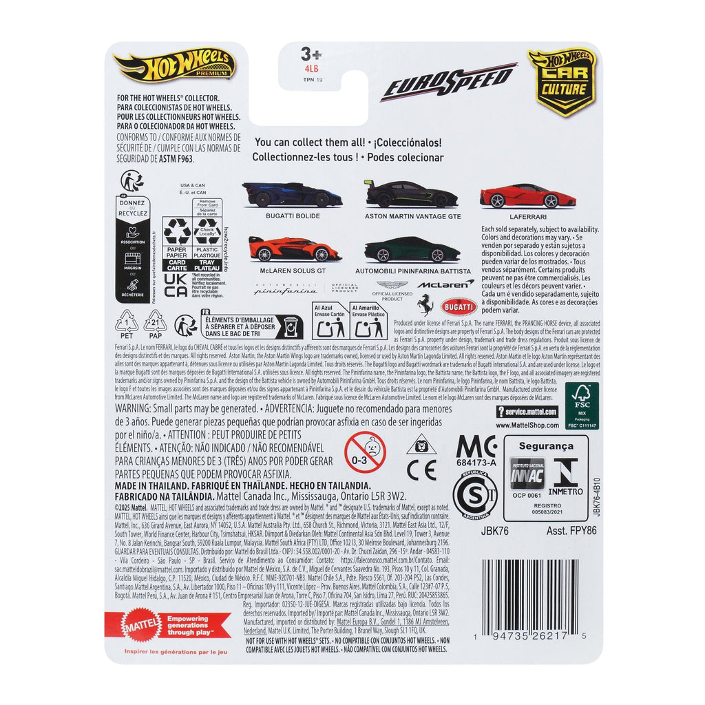 Hot Wheels Car Culture Premium 1:64 Scale Die-Cast Toy Aston Martin Vantage Gte For Collectors