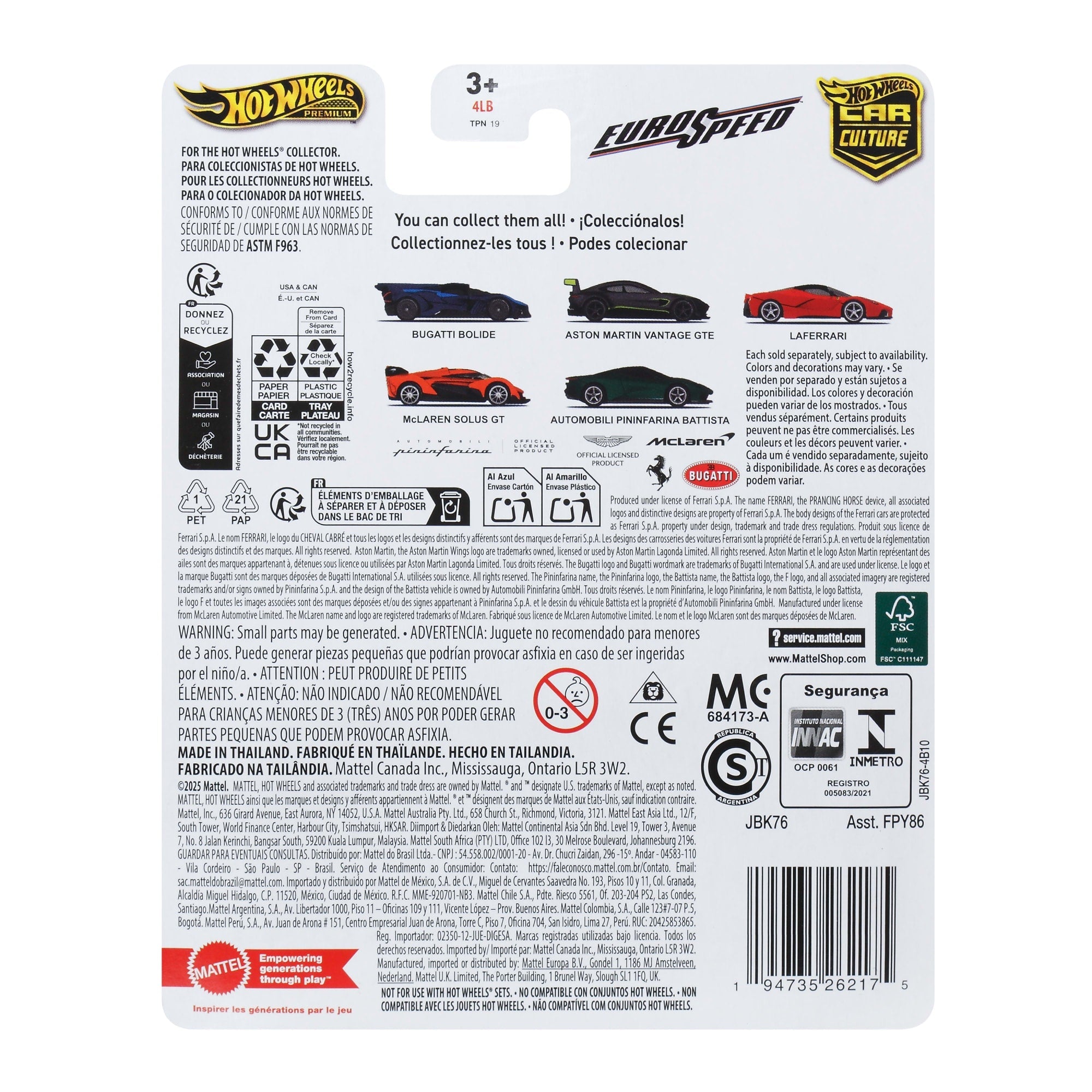 Hot Wheels Car Culture Premium 1:64 Scale Die-Cast Toy Aston Martin Vantage Gte For Collectors