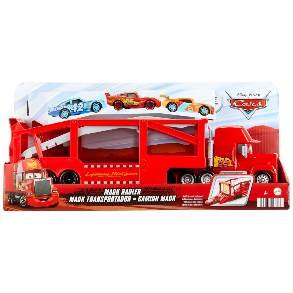 Disney And Pixar Cars Mack Hauler, 13-Inch Toy Transporter Truck With Ramp & Carry Storage For 12 Vehicles, Gift For Kids Ages 4 Years Old & Up
