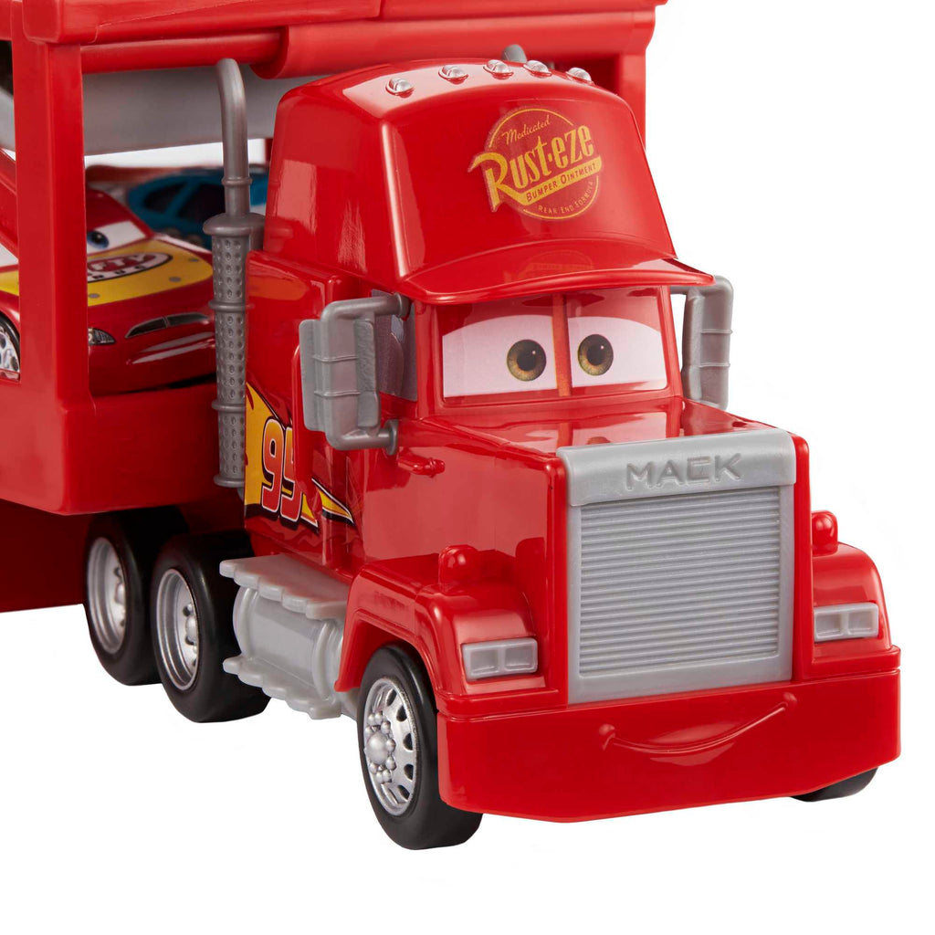 Disney And Pixar Cars Mack Hauler, 13-Inch Toy Transporter Truck With Ramp & Carry Storage For 12 Vehicles, Gift For Kids Ages 4 Years Old & Up