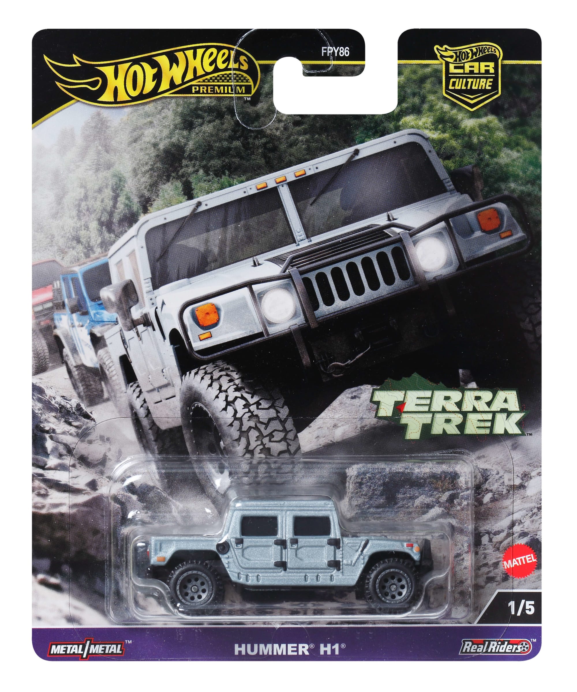 Hot Wheels Premium Car Culture Terra Trek Hummer H1 1:64 Scale Collectible Toy Vehicle