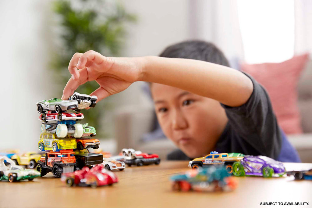 Hot Wheels Set Of 20 1:64 Scale Toy Trucks And Cars For Kids & Collectors