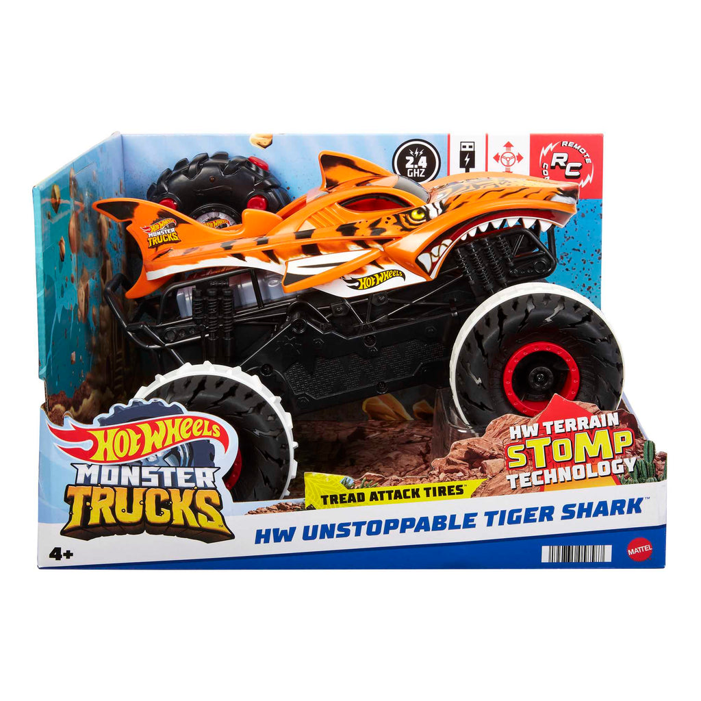Hot Wheels Monster Trucks Unstoppable Tiger Shark RC Vehicle
