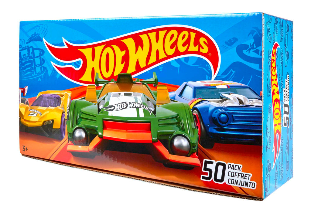 Hot Wheels 1:64 Scale Toy Cars & Trucks, 50-Pack