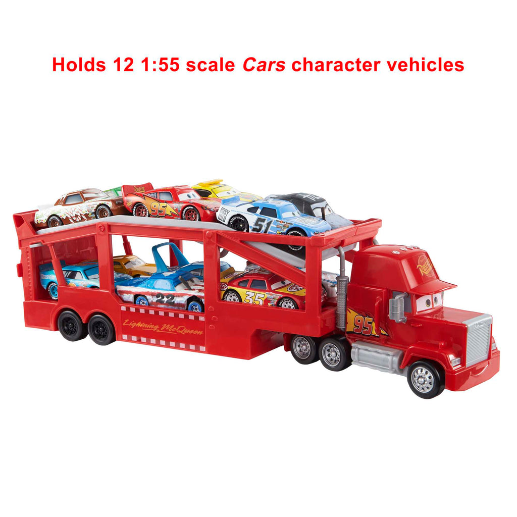 Disney And Pixar Cars Mack Hauler, 13-Inch Toy Transporter Truck With Ramp & Carry Storage For 12 Vehicles, Gift For Kids Ages 4 Years Old & Up
